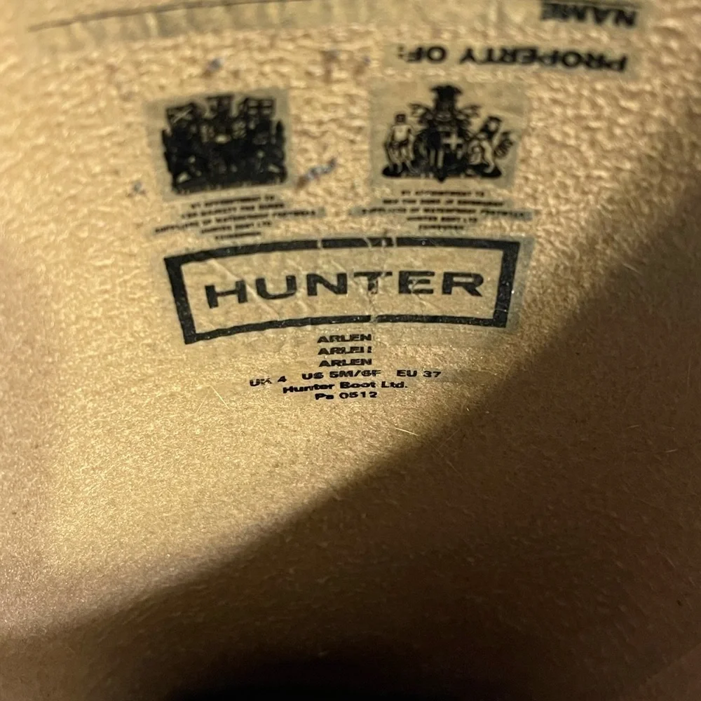 Hunter Olive and Brown Tall Waterproof Rain Boots
